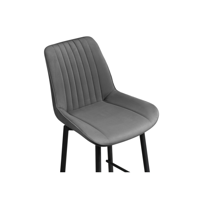 Полубарный стул Седа К крутящийся темно-серый / черный