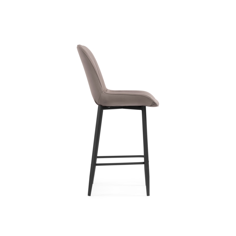 Полубарный стул Седа велюр латте / черный