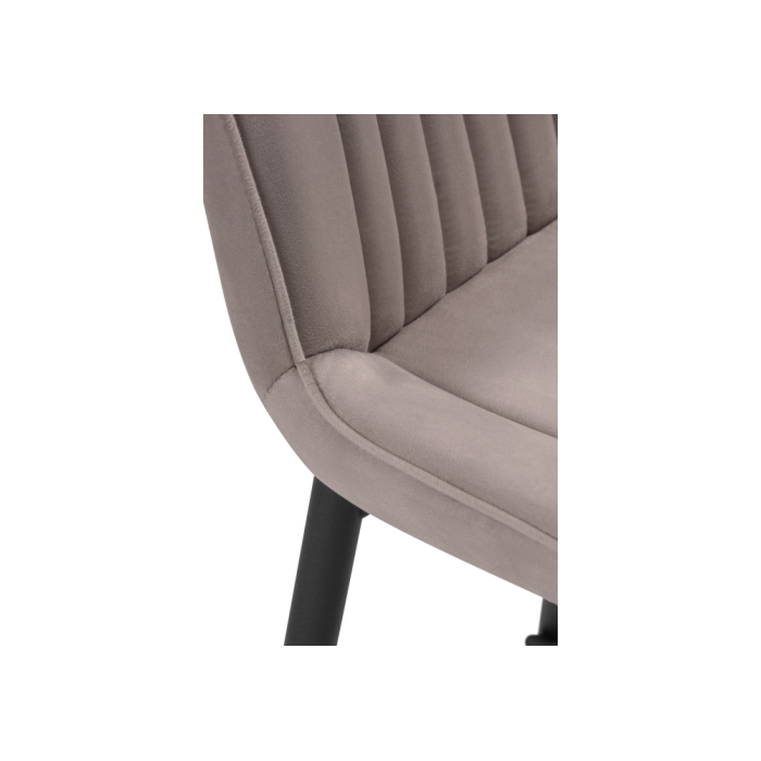 Полубарный стул Седа велюр латте / черный