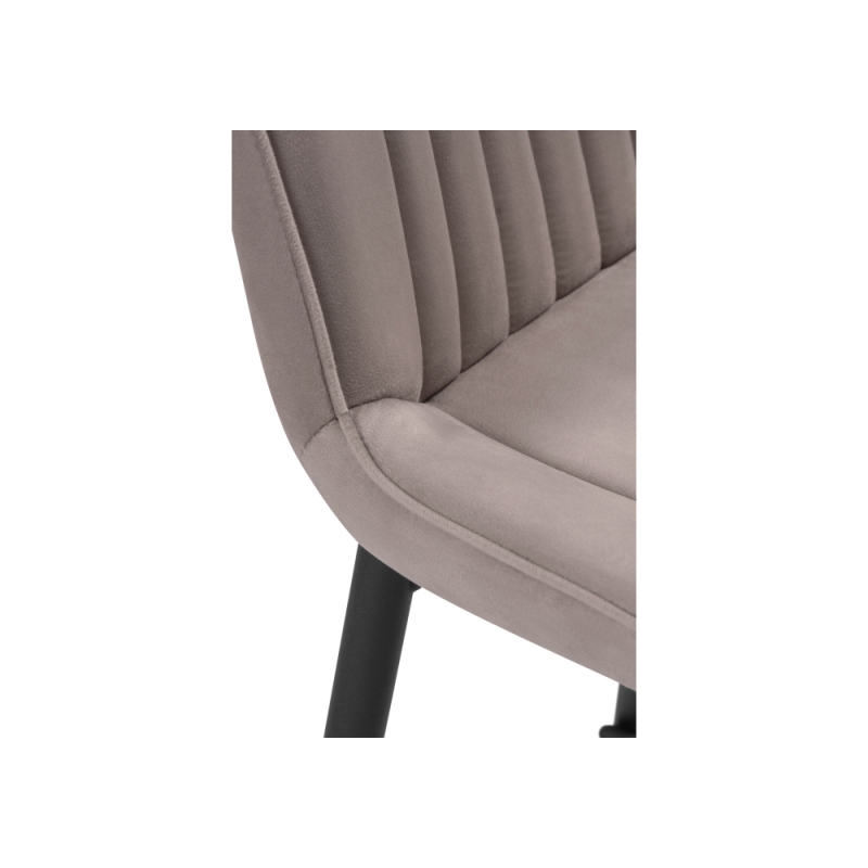 Полубарный стул Седа велюр латте / черный