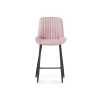 Полубарный стул Седа велюр розовый / черный