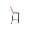 Полубарный стул Седа велюр розовый / черный