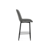 Полубарный стул Седа велюр темно-серый  / черный