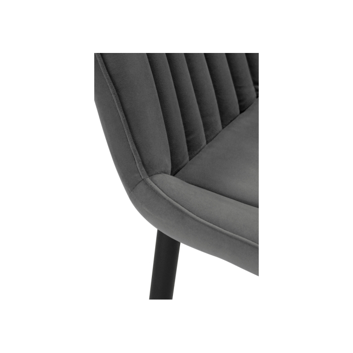 Полубарный стул Седа велюр темно-серый  / черный