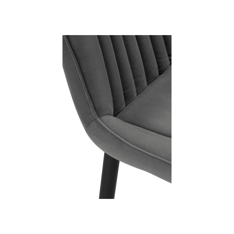 Полубарный стул Седа велюр темно-серый  / черный