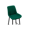 Полубарный стул Седа велюр зеленый / черный