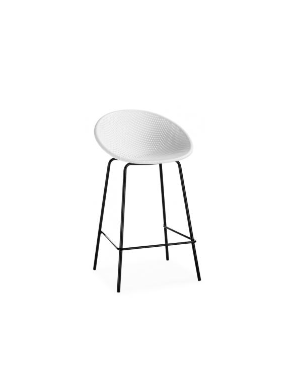 Полубарный стул Zeta white / black