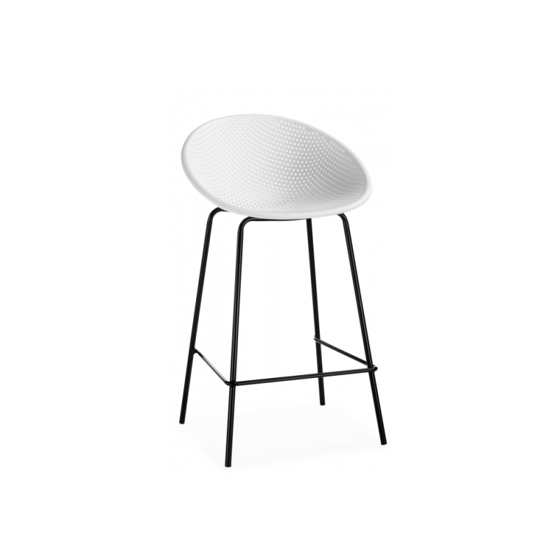 Полубарный стул Zeta white / black