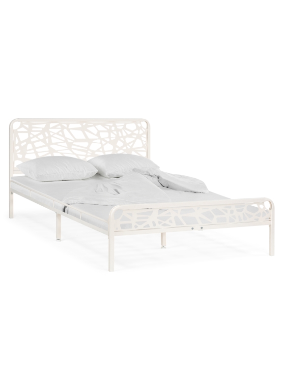 Полутораспальная кровать Кубо 140х200 белый