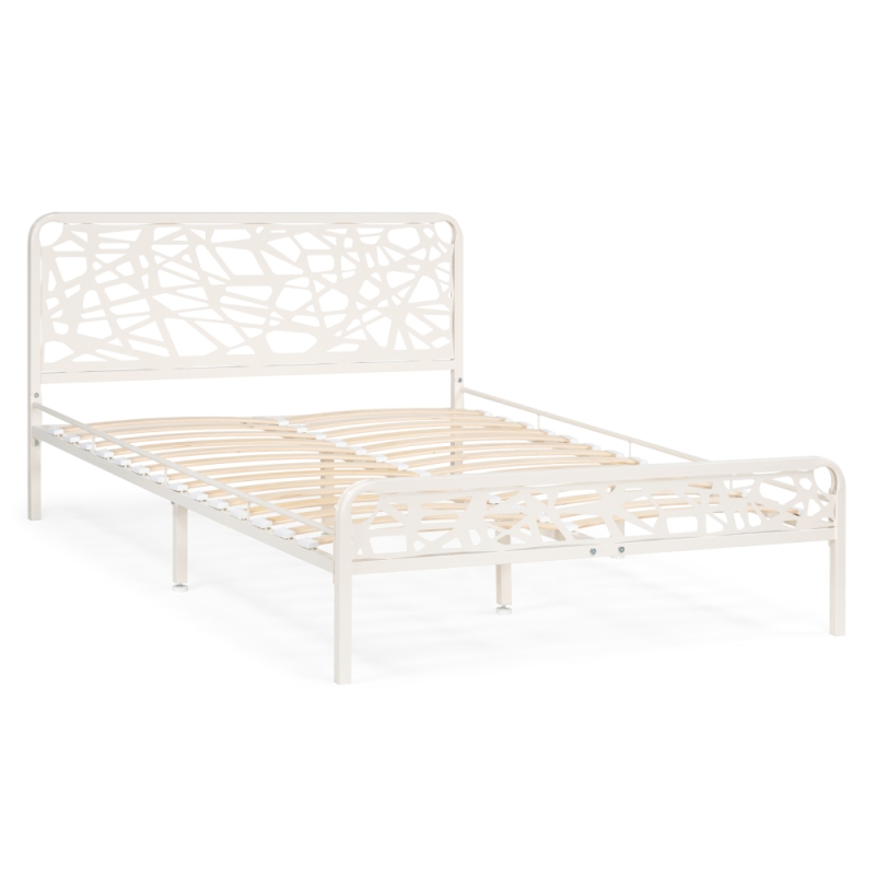 Полутораспальная кровать Кубо 140х200 белый