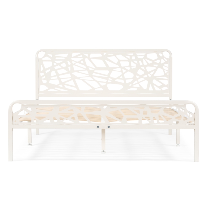 Полутораспальная кровать Кубо 140х200 белый