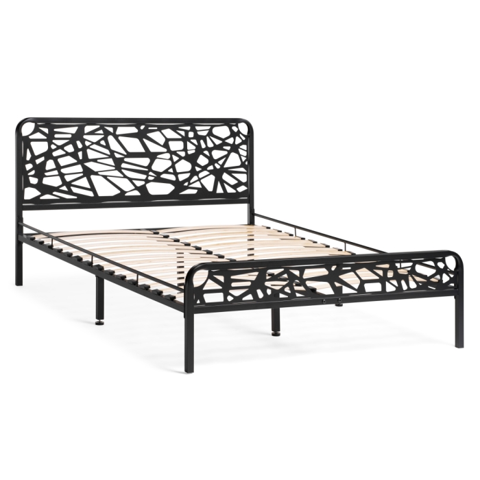 Полутораспальная кровать Кубо 140х200 черный