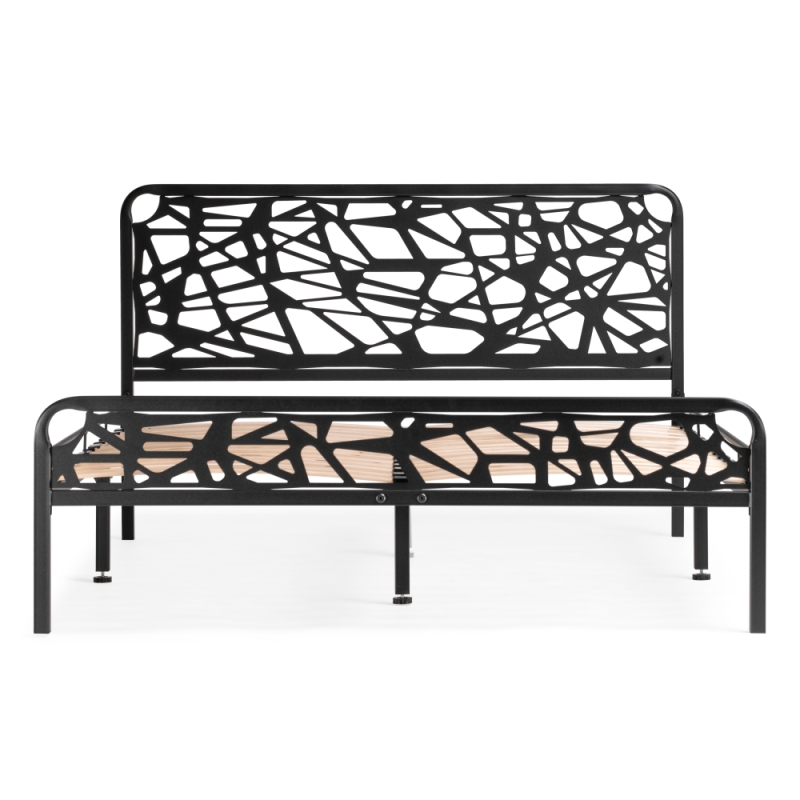 Полутораспальная кровать Кубо 140х200 черный