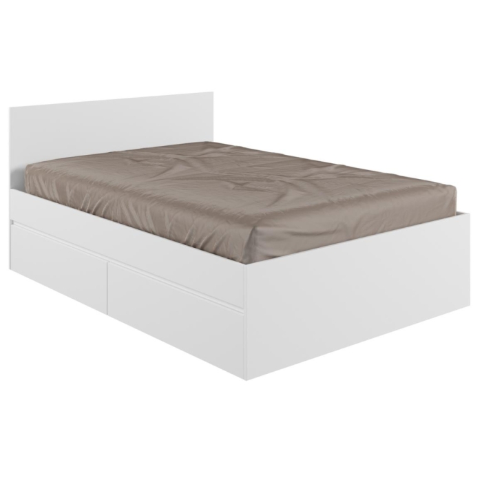 Полутораспальная кровать Мадера 140х200 белый