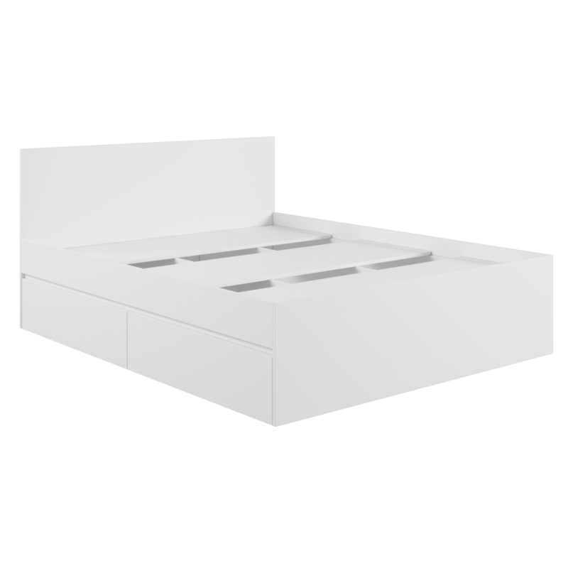 Полутораспальная кровать Мадера 140х200 белый