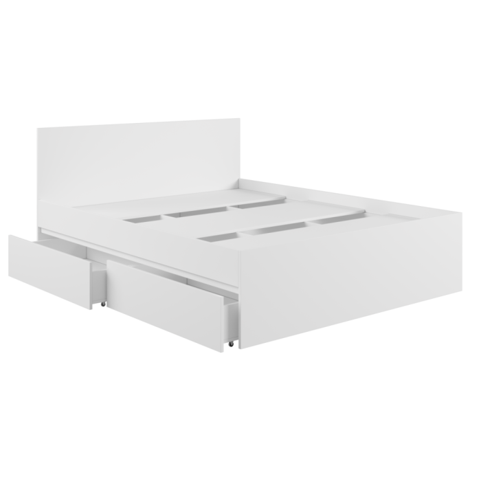 Полутораспальная кровать Мадера 140х200 белый