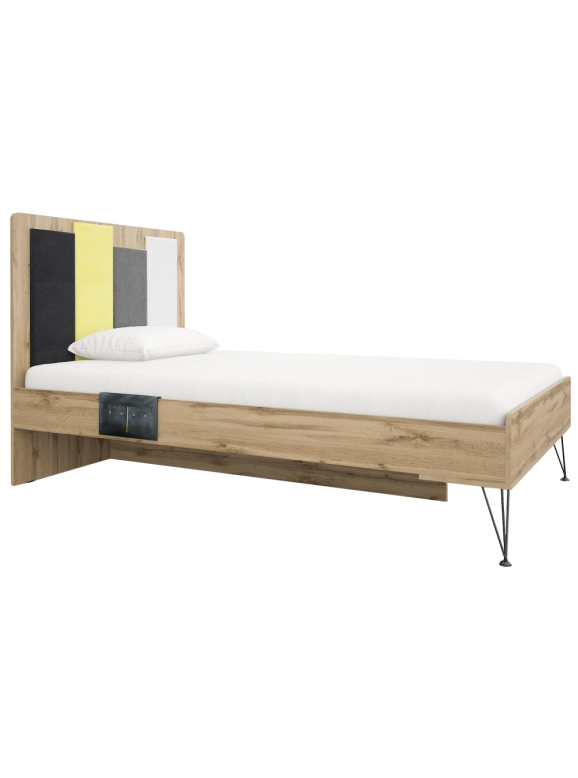 Полутораспальная кровать Нобира 120х200 дуб ирландский