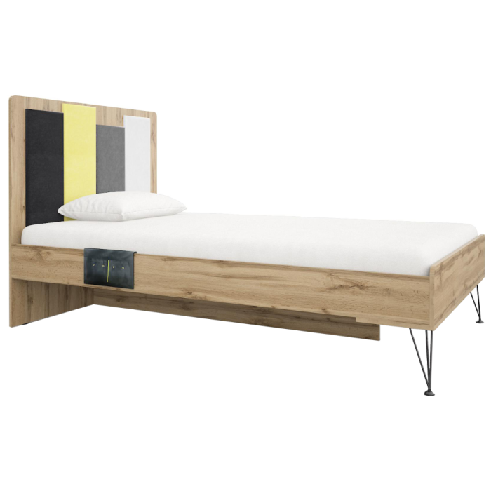 Полутораспальная кровать Нобира 120х200 дуб ирландский