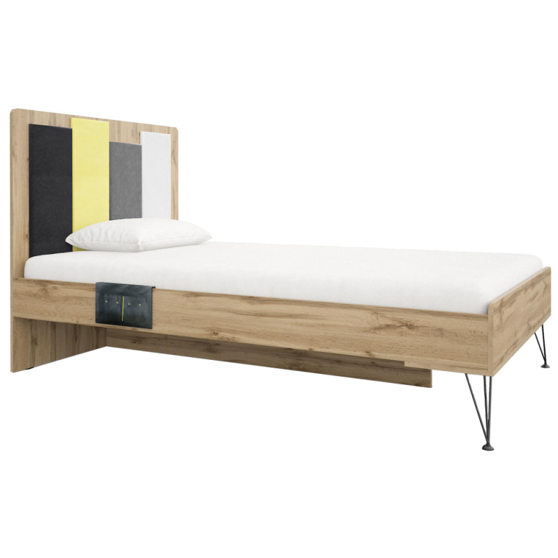 Полутораспальная кровать Нобира 120х200 дуб ирландский