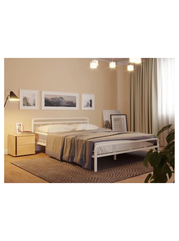 Полутораспальная кровать Рейк 120х200 белая