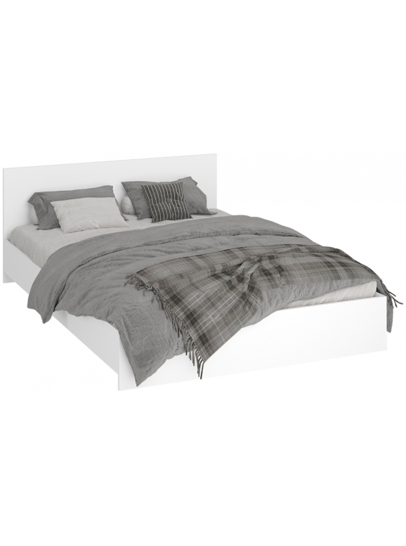 Полутораспальная кровать Адайн КР-140 140х200 белое дерево / белое дерево