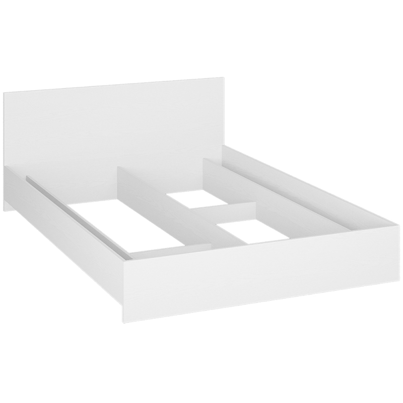 Полутораспальная кровать Адайн КР-140 140х200 белое дерево / белое дерево