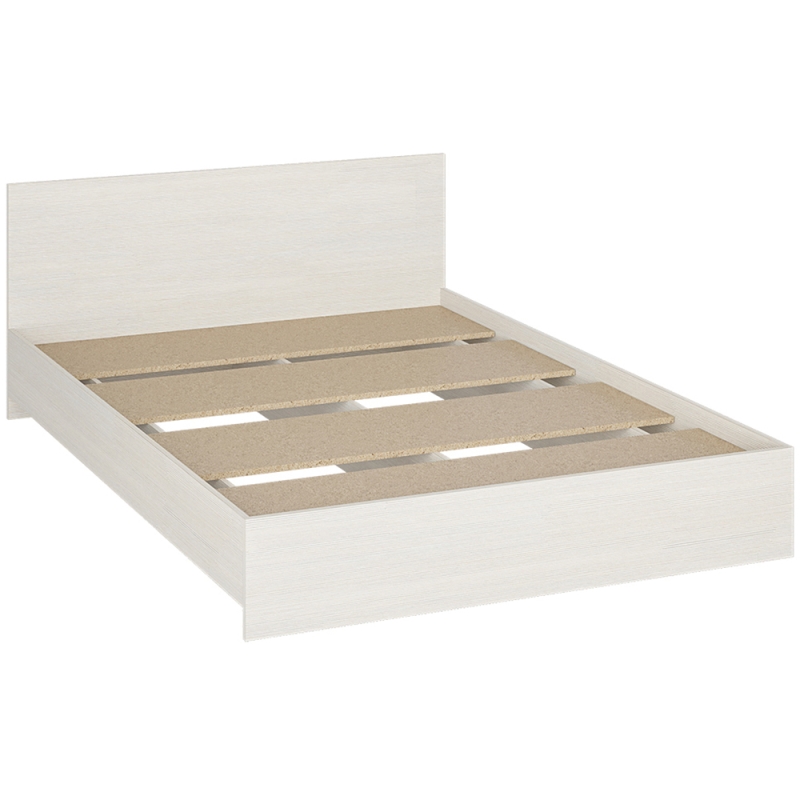 Полутораспальная кровать Адайн КР-140 140х200 белое дерево / белое дерево