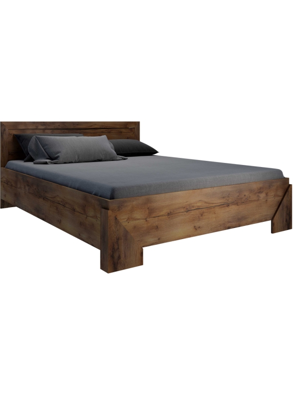 Полутораспальная кровать Саманта 140х200 ЛДСП таксония шоколадная