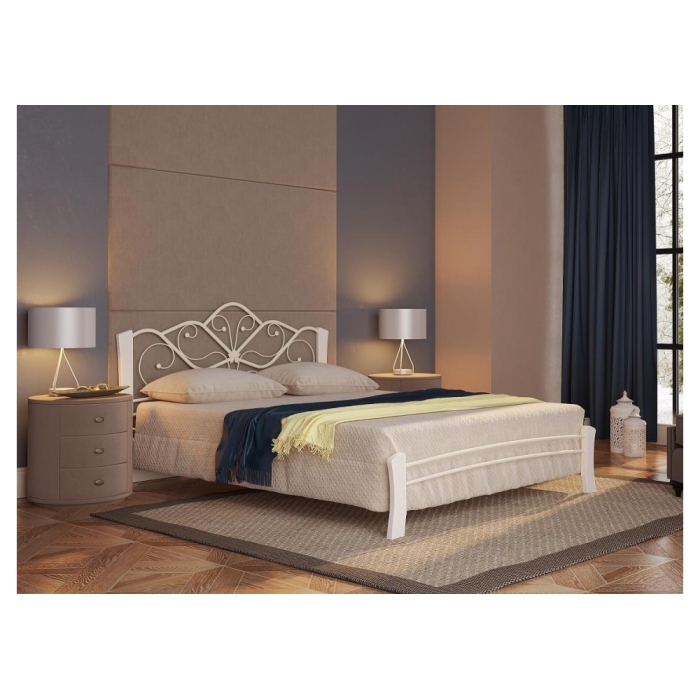 Полутораспальная кровать Виктори 4 140х200 белая