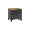 Прикроватная тумба Ника ПВШ эйхория QR-17 / графит / дуб делано