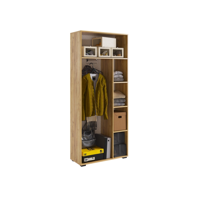 Шкаф Бери 80 дуб крафт золотой / графит