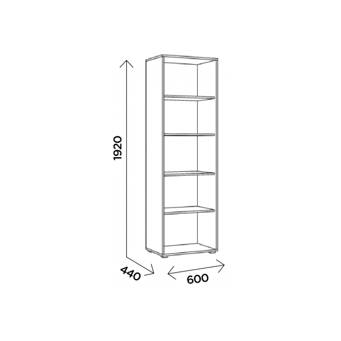 Шкаф Чернин дуб вотан / графит