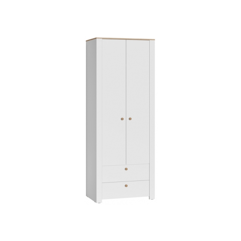 Шкаф Джастин 13.339 белый PE шагрень / дуб белый exclusive OW D4430