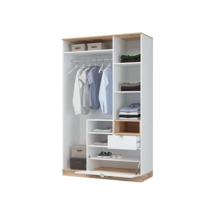 Шкаф Джидда 1350 белый / дуб делано