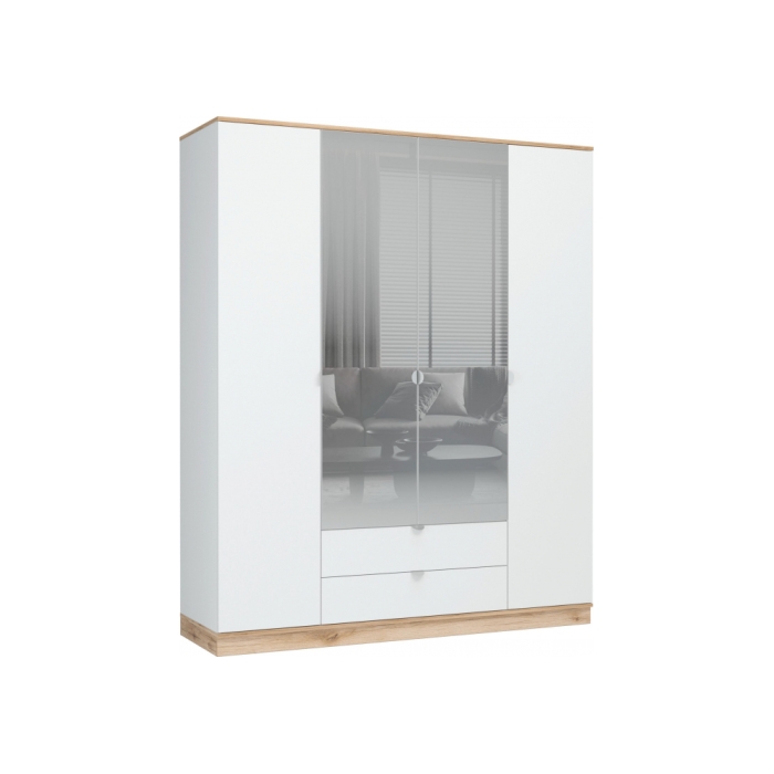 Шкаф Джидда 1800 белый / дуб делано