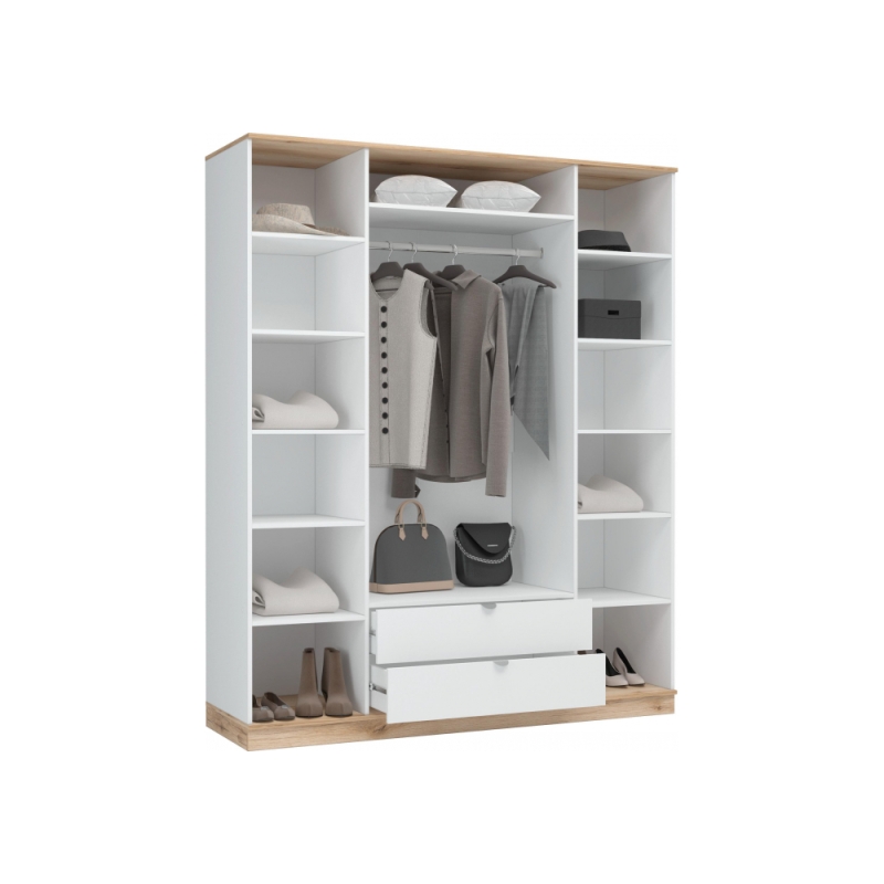 Шкаф Джидда 1800 белый / дуб делано