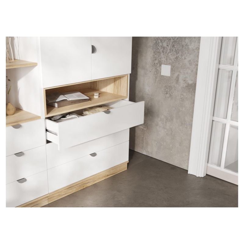 Шкаф Джидда 900 белый / дуб делано