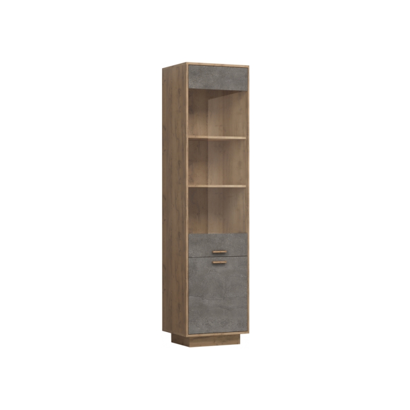 Шкаф Эго ПС-1 на подиуме дуб крафт золотой / камень темный