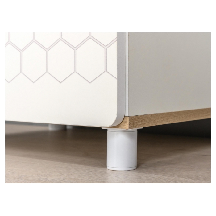 Шкаф Эльга белый шагрень / дуб белый exclusive