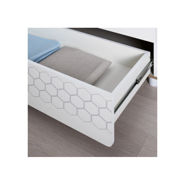 Шкаф Эльга белый шагрень / дуб белый exclusive