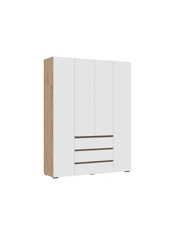 Шкаф Элла ШК 05 белый / дуб крафт золото