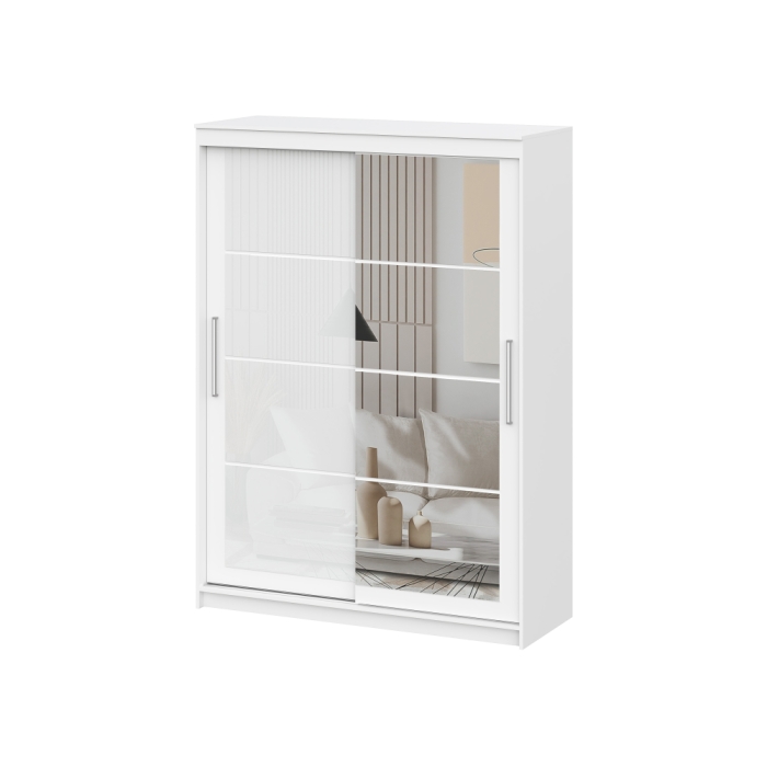 Шкаф-купе Лайн 1.6 белый текстурный