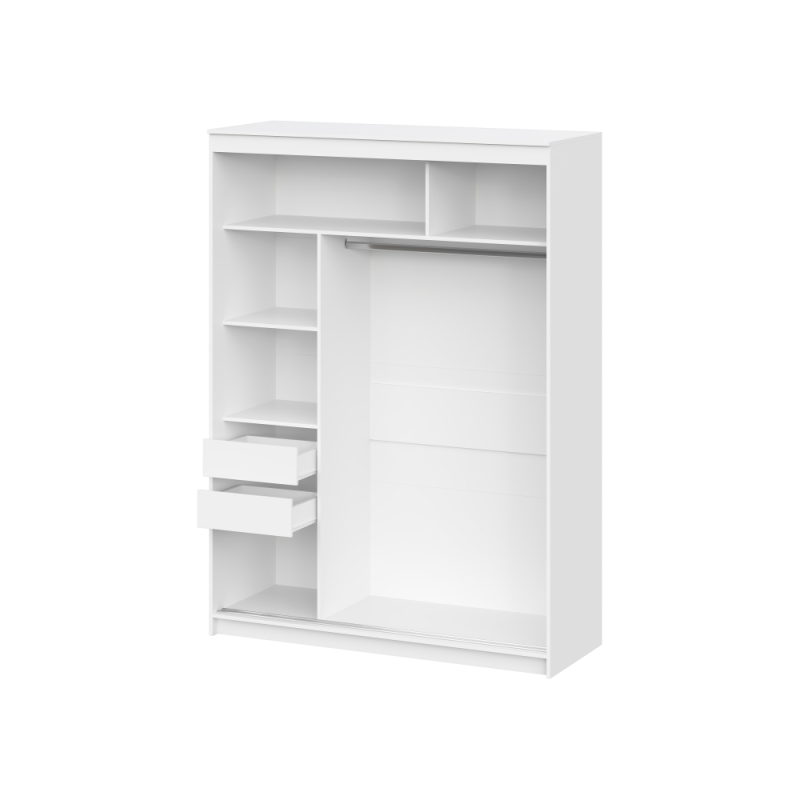 Шкаф-купе Лайн 1.6 белый текстурный