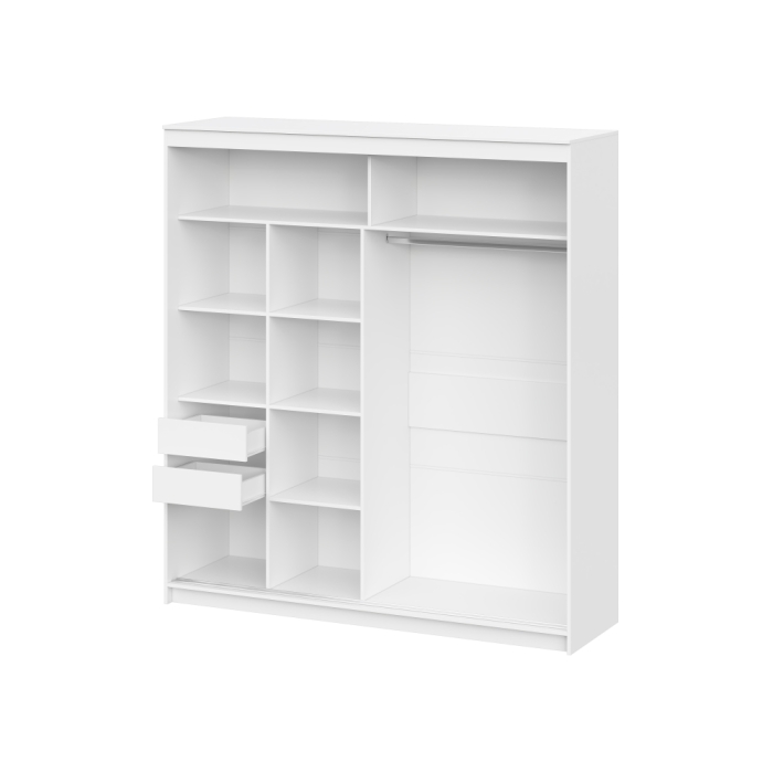 Шкаф-купе Лайн 2 белый текстурный