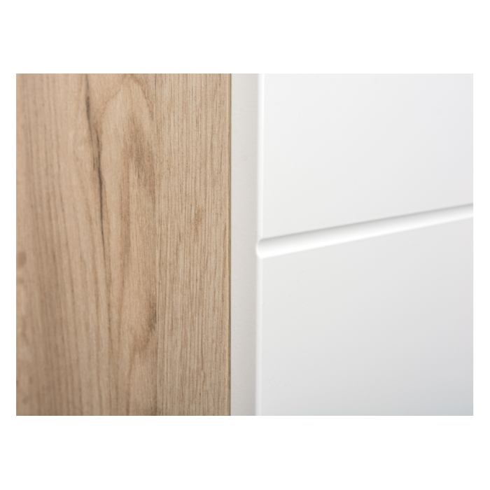 Шкаф Лайн 08.122 дуб серый craft K 002 PW / белый глянец пвх