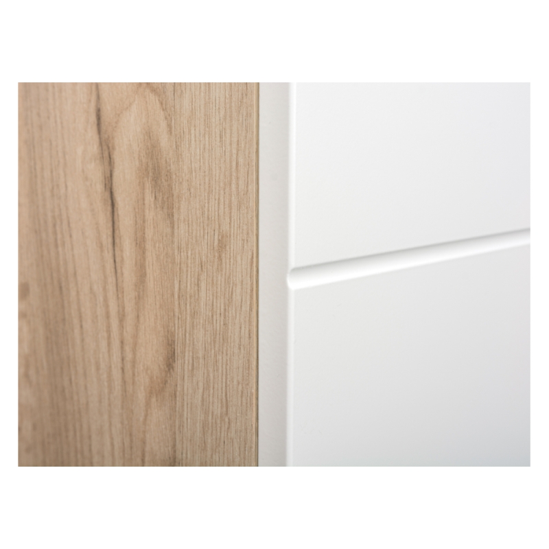 Шкаф Лайн 08.122 дуб серый craft K 002 PW / белый глянец пвх