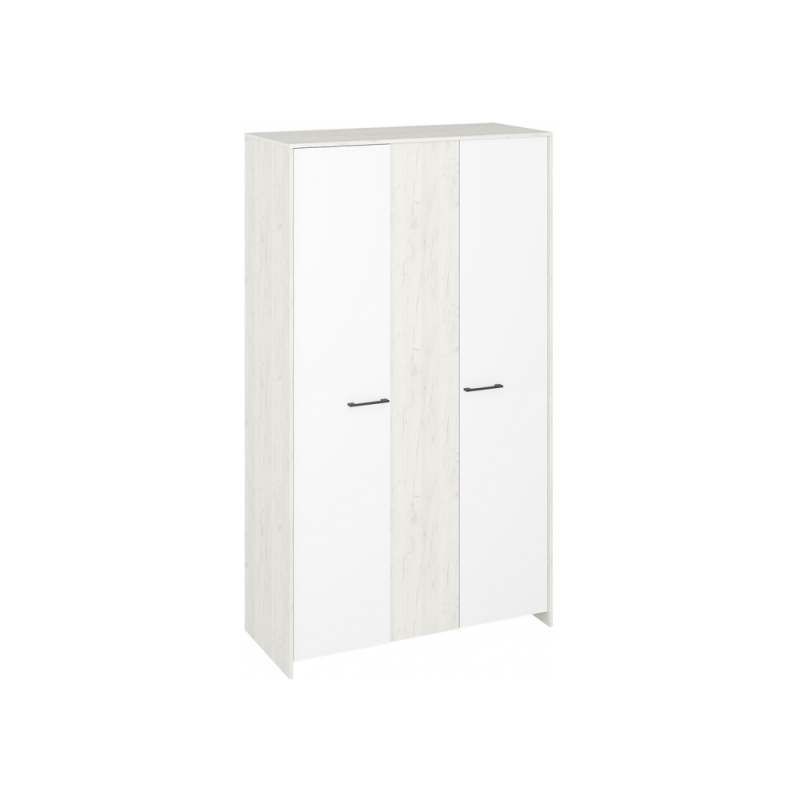 Шкаф Лимерик ШК-1200 дуб крафт белый / белый / дуб крафт белый