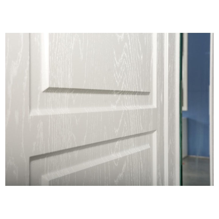 Шкаф Ливерпуль с зеркалом белый / ясень ваниль