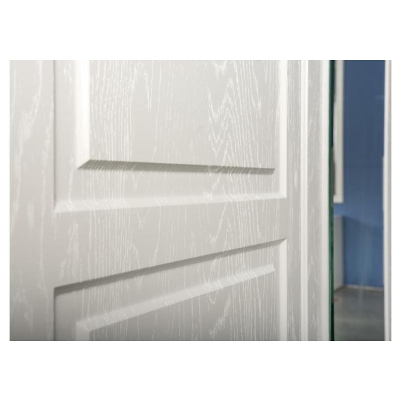 Шкаф Ливерпуль с зеркалом белый / ясень ваниль