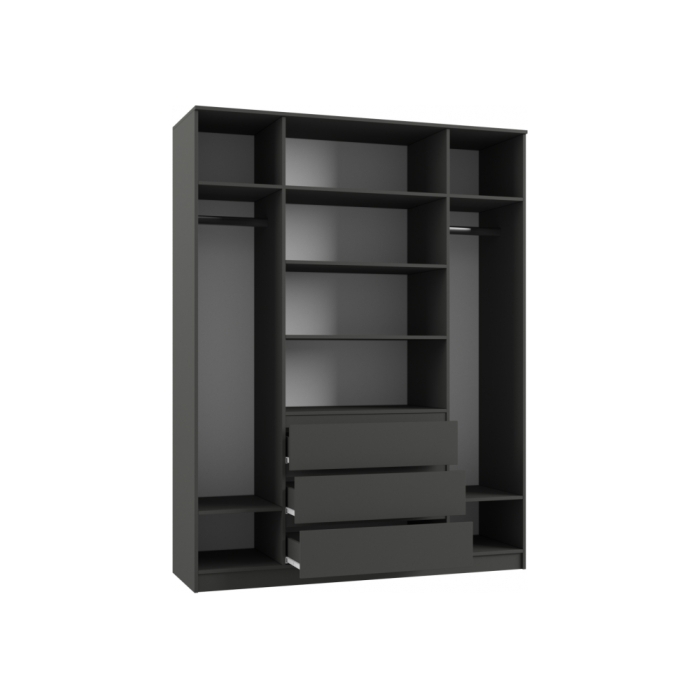 Шкаф Мадера ЛДСП графит новый